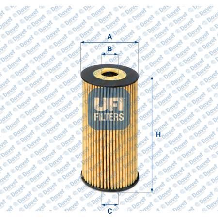 UFI 2517000 Yag Filtresi Kagit Tip Nissan Qashqai 1.6l Dci R9m J11 14> / X-Trail 1.6l R9m Dcl T32 14> / Navara 2.3l Ys23 D23 16>